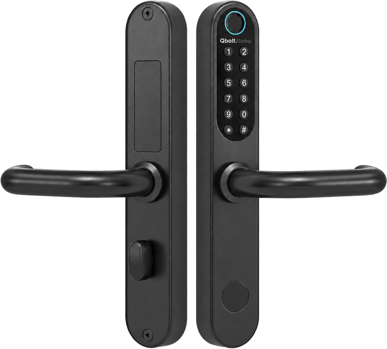 Black Qbolt 929-F(III) lock, interior and exterior panels